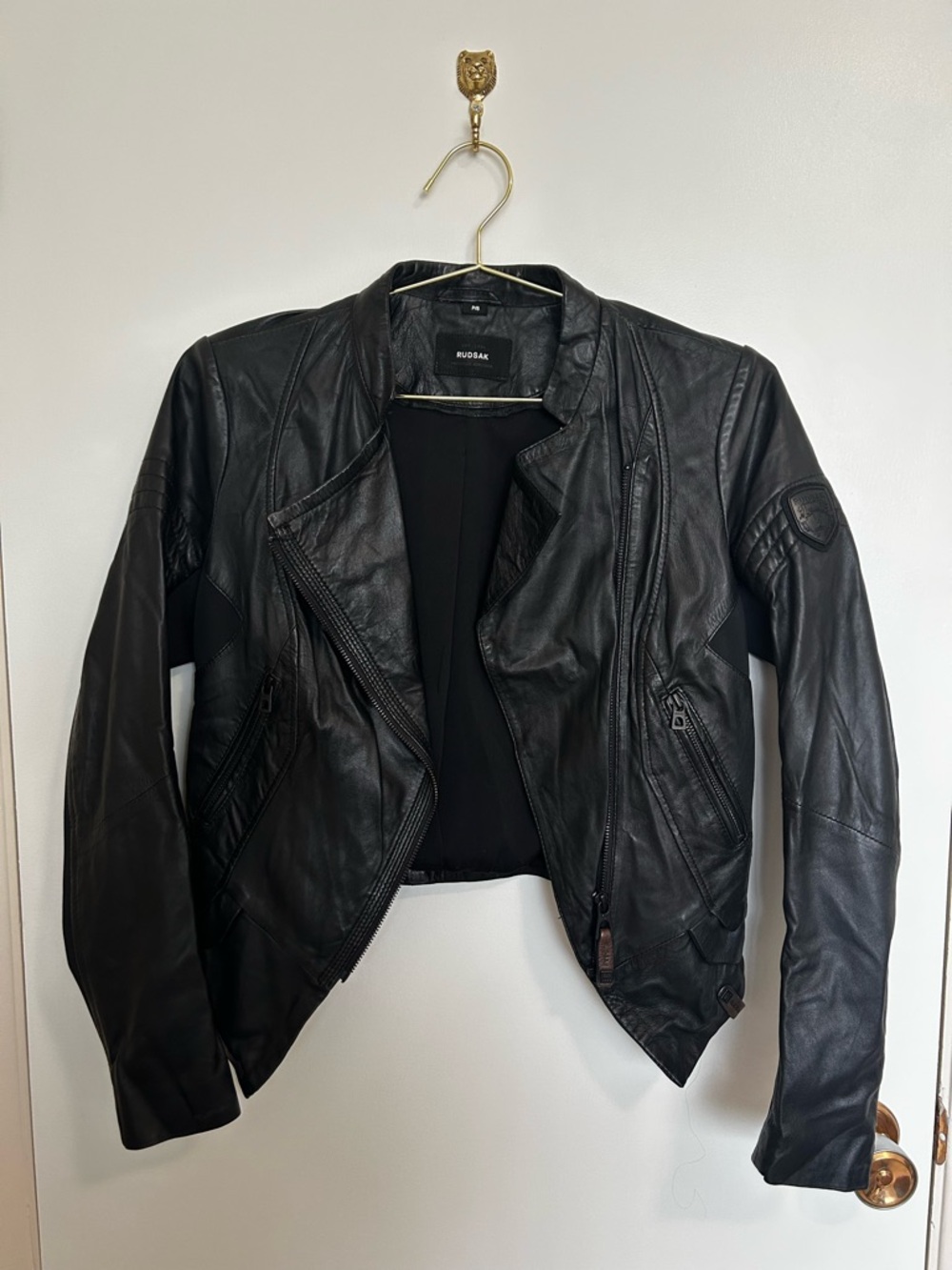 RUDSAK Black Leather Moto Jacket